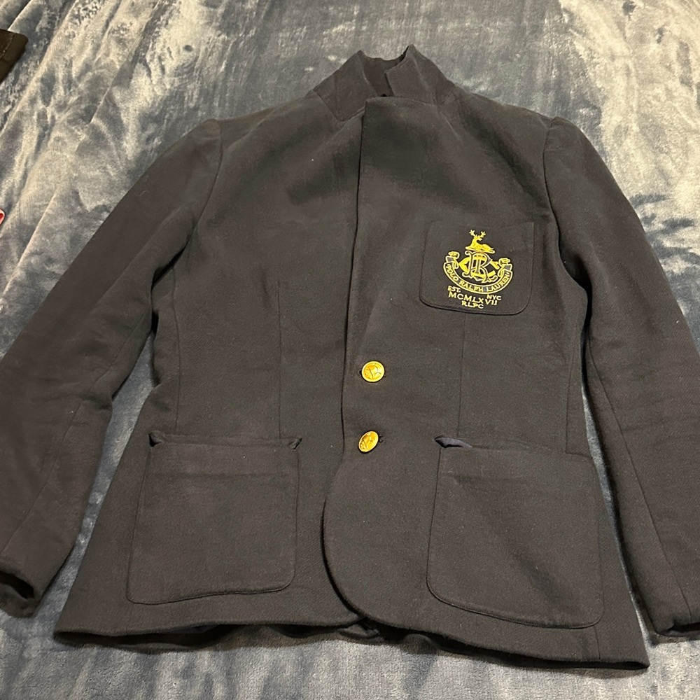 Ralph Lauren Black Blazer with Gold Embroidery